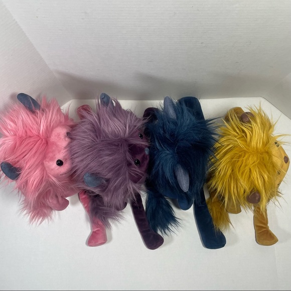 BNWT HTF Jellycat Monster Set of 4 JINX LUDA ZEKE GIBBLES, GREAT BASKET STUFFERS - Picture 8 of 16